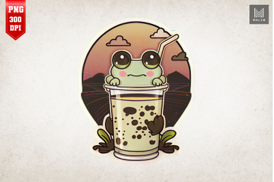 Cute Frog &amp;amp; Latte Milkshake