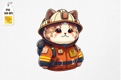 Cute Firefighter Cat