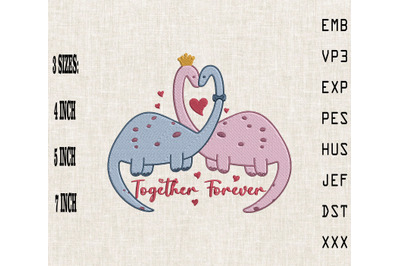 Together Forever Couple Dinosaur