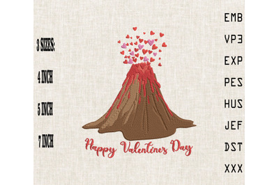 Happy Valentine&#039;s Day Love Heart Volcano