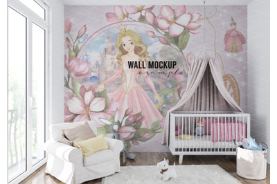 Wall mockup, Wallpaper mockup