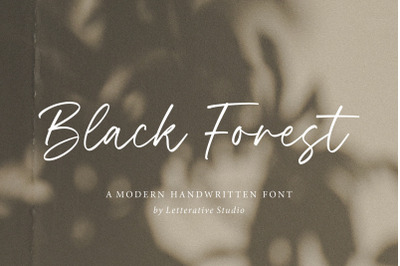 Black Forest Modern Handwritten Font