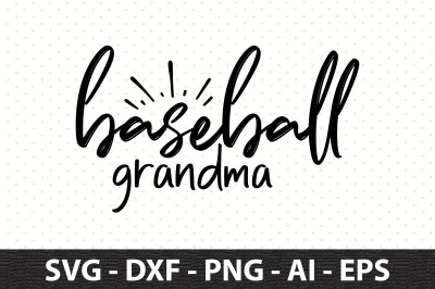 Baseball Grandma SVG
