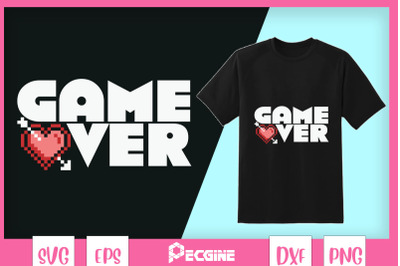 Game Over Valentine 8 Bit Pixel