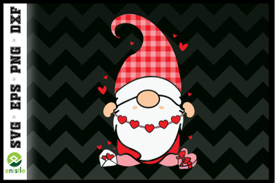 Gnome with Hearts String Valentine