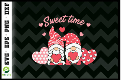 Sweet Time Gnome Valentine Hearts