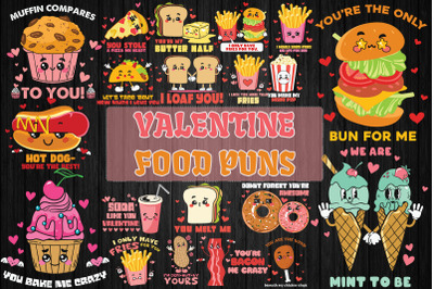 Food Puns Valentine Bundle 20 SVG