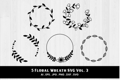 Floral Wreath SVG Vol. 3 | 5 Variations