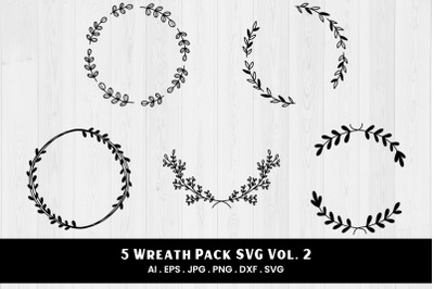 Wreath Pack SVG Vol. 2 | 5 Variations