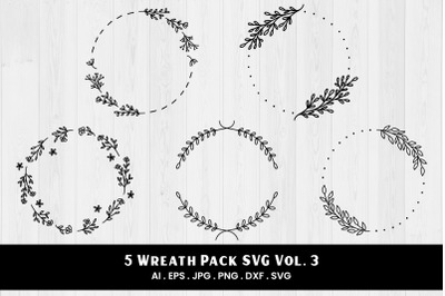 Wreath Pack SVG Vol. 3 | 5 Variations