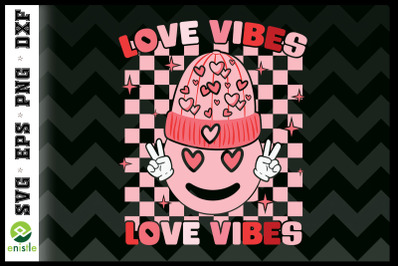 Love Vibes Retro Valentine SVG