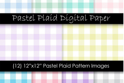 Easter Pastel Plaid Digital Paper