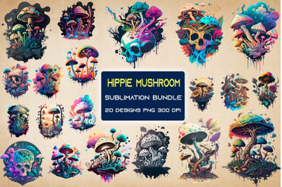 Hippie Mushroom Bundle-20 Designs-221219