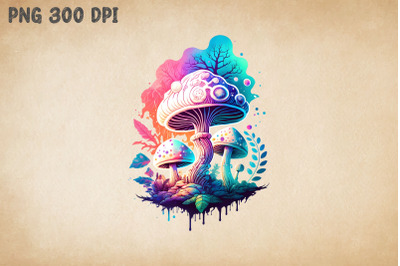 Hippie Colorful Psychedelic Mushroom 5