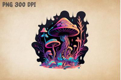 Hippie Colorful Psychedelic Mushroom 9