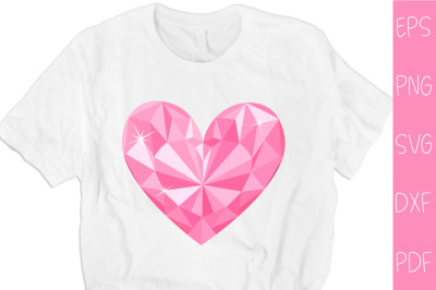 Valentines Heart Gemstone sublimation. Valentine&#039;s T- shirt