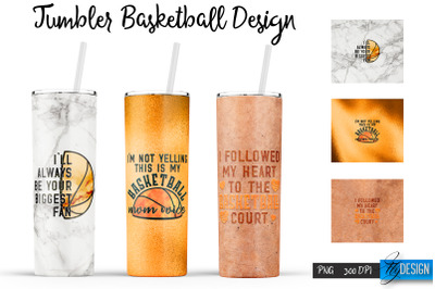 Basketball Tumbler | Basketball Design | Sports 20 Oz Tumbler