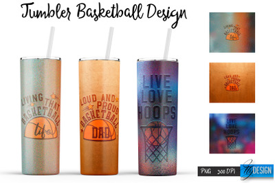 Basketball Tumbler | Basketball Design | Sports 20 Oz Tumbler