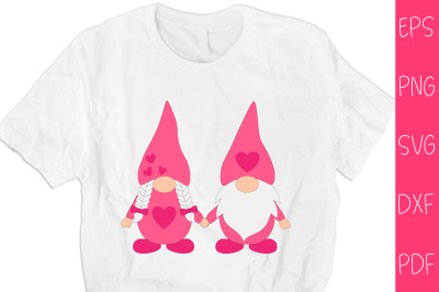 Valentines Gnomes sublimation. Gnomes T- shirt design