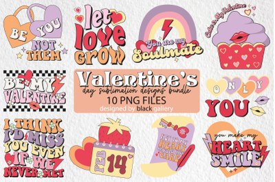 Retro Valentines Day PNG Bundle