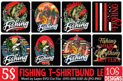 Fishing T-Shirt Bundle, Fishing SVG Bundle