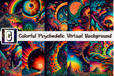 Colorful Psychedelic Virtual Background