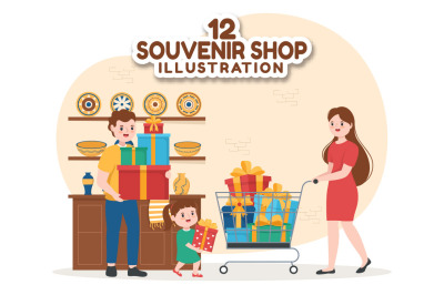 12 Souvenir Shop and Gifts Illustration