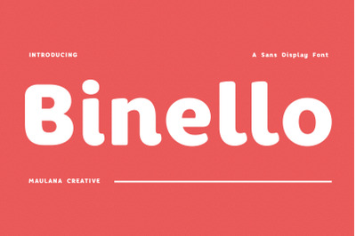 Binello Soft Humanist Sans Display Font