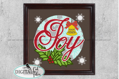 3D Joy Layered Christmas shadow light box svg cut file