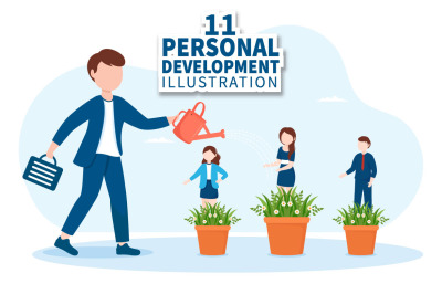 11 Personal Development Illustration