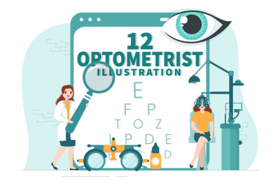 12 Optometrist Illustration