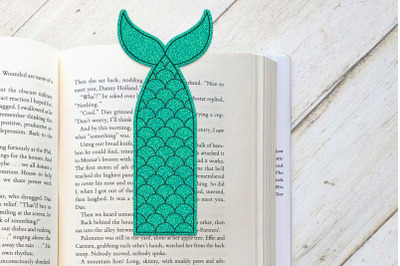 ITH Mermaid Tail Bookmark | Applique Embroidery