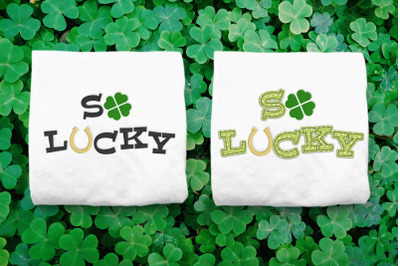 St. Patrick&#039;s Day So Lucky Duo | Embroidery Applique