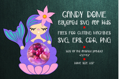 Mermaid Candy Dome | Paper Craft Template