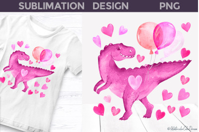 Dinosaur Valentine Sublimation