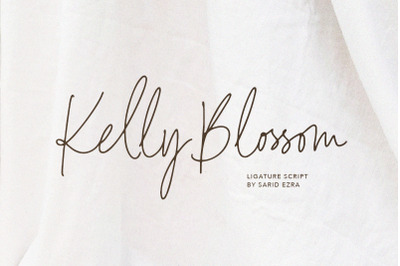 Kelly Blossom - Ligature Script