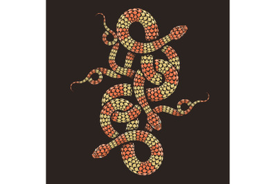 Snake Knot Chinese symbol of Good Fortune Emblem