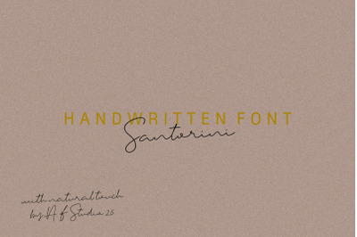 Santorini - Handwritten Font with Natural Touch