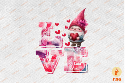 Valentine&#039;s Day Cute Love Heart Gnome