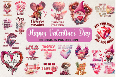 Happy Valentine&#039;s Day Sublimation Bundle