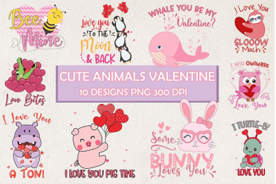 Cute Animals Valentine Bundle