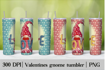 Valentines gnome tumbler wrap | Valentines gnome PNG
