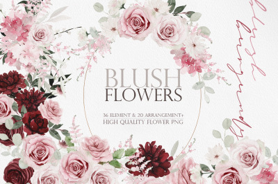 Blush &amp; Burgundy FLOWER