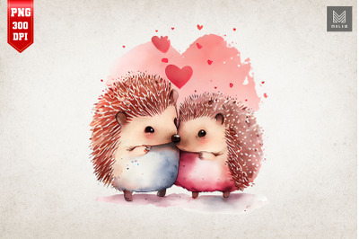 Lovely Couple Hedgehog Valentine&amp;&23;039;s Day