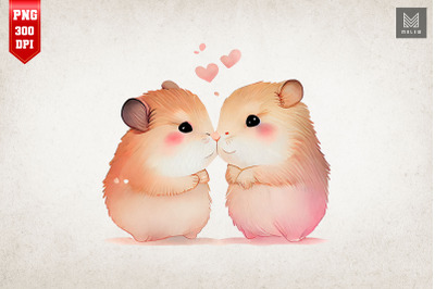 Lovely Couple Hamster Valentine