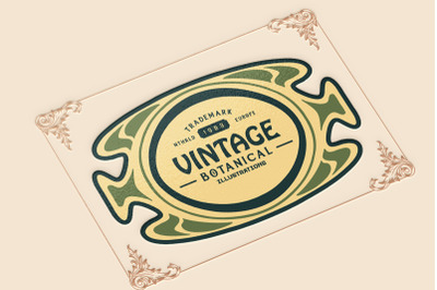 Vintage elegant botanical labels svg