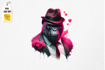 Badass Gangster Gorilla Valentine&#039;s Day