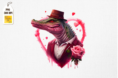 Badass Gangster Crocodile Valentine