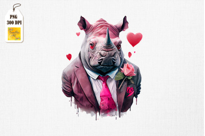 Badass Gangster Rhinoceros Valentine