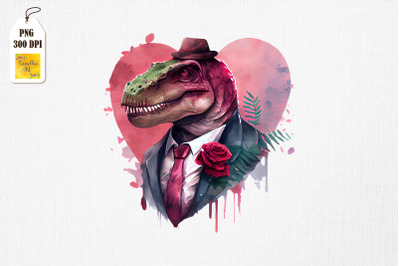 Badass Gangster T-Rex Valentine&#039;s Day